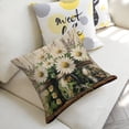 thumbnail image 5 of flowerslinen throw pillowcase decoration pillowcase gifting preferred 18x18 inch cushion cover 2 sets sofa pillowcase sofa bedroom living room car, 5 of 8