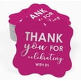 thumbnail image 2 of Inkdotpot Hang Tags Thank You For Celebrating With Us Bridal Shower-Baby Shower-Retirement-Wedding-Birthday Favor Bracket Shape Gift Tags Real Silver Foil Bonbonniere Tag Pack Of 100, 2 of 7
