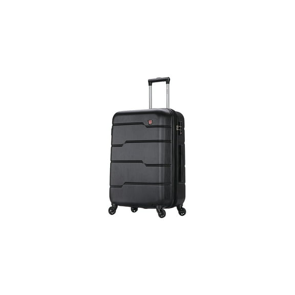 DUKAP RODEZ Plastic 4-Wheel Spinner Luggage Black (DKROD00M-BLK)