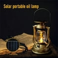 thumbnail image 2 of LINLIN Vintage Solar Lantern Outdoor, Portable Retro Solar Kerosene Lamp Lantern Horse Lamp Umbrella Candle Flame Effect Hanging Wall Light for Camping Garden Courtyard Deck Yard Path Decor, 2 of 9