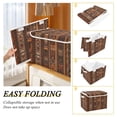 thumbnail image 2 of Yayeee Collapsible Cube Storage Bin with Lid Fabric Closet Decorative Basket with Handles, Brown Tribal Pattern, 2 of 7