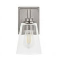 thumbnail image 4 of Wakefield 5.25 in. 1-Light Brushed Nickel Modern Wall Mount Sconce Light with Clear Glass Shade, 4 of 6