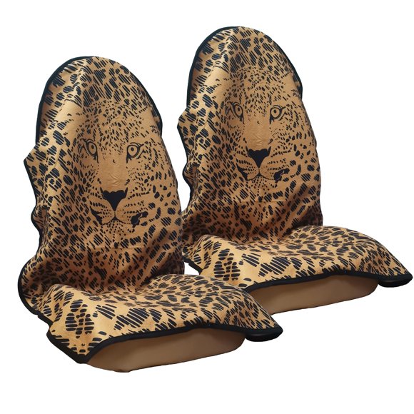 Funda de asiento de coche LoyaGour Leopard, impermeable, 75 x 142 cm, 2 unidades