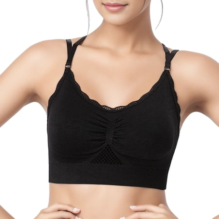 Xiaoxatg Women s Wireless Bra With Seamless Smooth Comfort Wirefree T Shirt Bra High Compression Sports Bras for Women