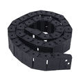 thumbnail image 4 of 5 Pcs 18mm x 37mm Black Flexible Semi Enclosed Cable Drag Chain 1M 39.4 Inch, 4 of 9