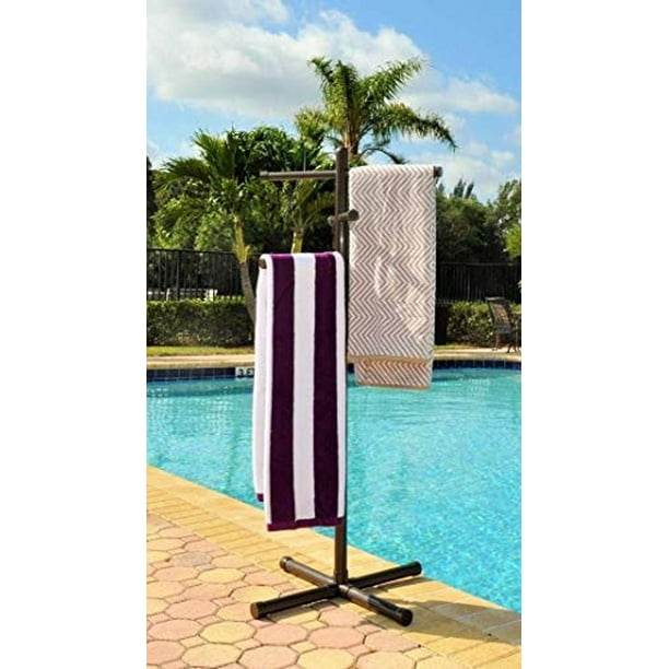 Jamlyn Pool Spa Towel Rack Bronze, Outdoor Towel Stand