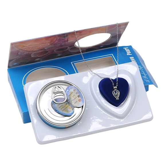 Zeiwohndc Pack of 1 DIY Craft Necklace Kit Pearls Pendant Clam Shell Can Opener Design