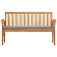 thumbnail image 6 of vidaXL Patio Bench with Cushion Outdoor Balcony Furniture Solid Wood Acacia, 6 of 28