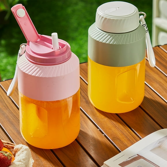 Fiudx Licuadora Portátil, Potente Licuadora de 10 Cuchillas, Capacidad de 1000 Ml, Recargable Por Usb, Tritura Hielo, Diseño Fácil de Limpiar, Ideal para Batidos, para Llevar, Color Verde, 24 X 12 X