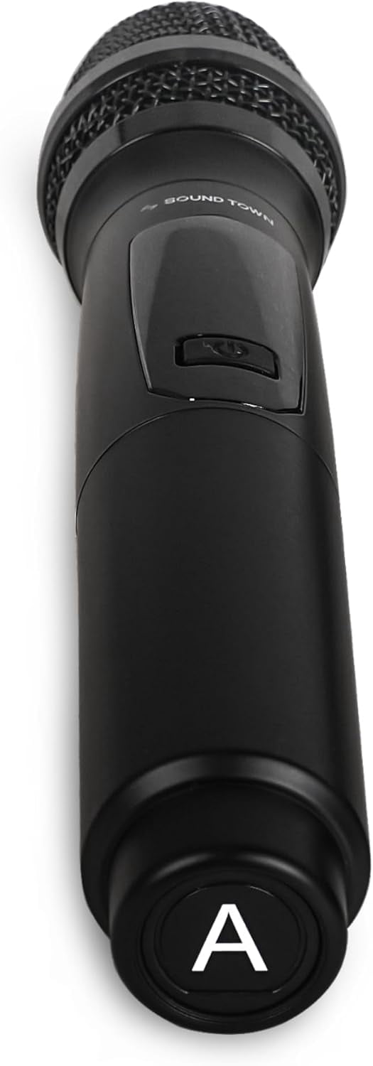 Sound Town Wireless Metal Handheld Microphone with 8 Channels, Built-in Pop Filter, Replacement for SWM15-MAX & SWM16-MAX Wireless Microphone Mixer Systems, Channel A (SWM-MAX-AMIC)