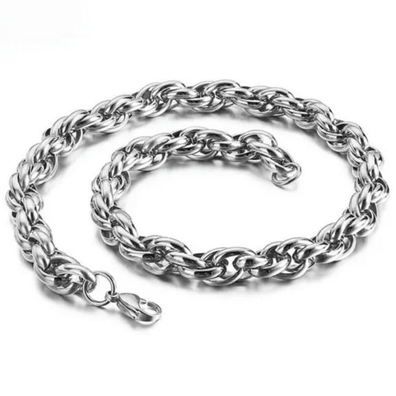 9/11mm Heavy Stainless steel Silver Twist Chain Chain Mens Necklace Or Bracelet