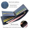 thumbnail image 6 of Vintage Fashion Bank Card Bag Credit Card Clip PU Leather ID Card cover Multi Card Pockets Short Money Bag Business Card Holder Coin Purse Male Wallet DEEP COFFEE, 6 of 8