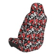 thumbnail image 2 of Wukai Graffiti Valentine Day Full Set Car Seat Covers with Soft Padding Universal Auto Front Seats Protector and Cushion Mat, 2 of 5
