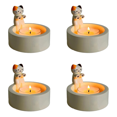 thumbnail image 1 of Candelabro Resina Con Gatito Dibujos Animados Regalo para Amantes Los Gatos (oreja Colorida), 1 of 6