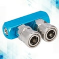 thumbnail image 1 of ALUMINUM Air Distribution Block STAINLESS STEEL Bead Pneumatic Manifold for Engineering Projects with Straight Air Hose Splitter, 1 of 7