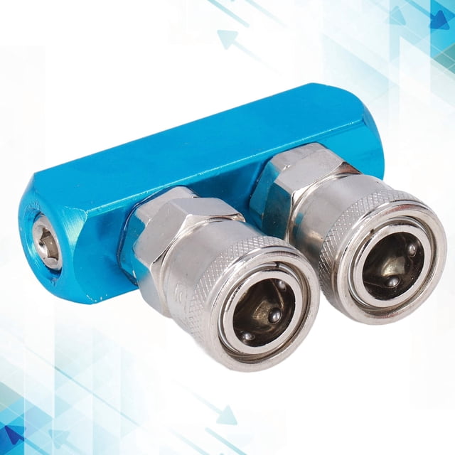 ALUMINUM Air Distribution Block STAINLESS STEEL Bead Pneumatic Manifold for Engineering Projects with Straight Air Hose Splitter