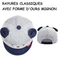 thumbnail image 4 of ZHAOCHENG Gorro de bebé con osito, gorro de primavera y verano para niño, gorro de algodón para el sol, niño y niña de 3 a 18 meses, 4 of 5