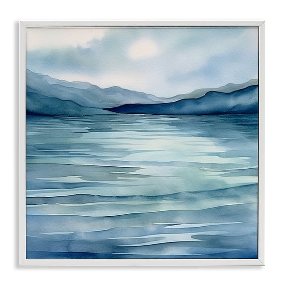 Stupell Industries Rustic Lodge Endless Waters Landscape White Framed Giclee Art, 24 x 24, by Andrea Haase