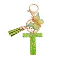 thumbnail image 1 of Visland 2 Pcs Initial Letter Keychains Green Butterfly Pendant Keychain Set Exquisite Relief Alphabet Keychain Pendant for Best Friend Mom Daughter Granddaughter Grandma, 1 of 8