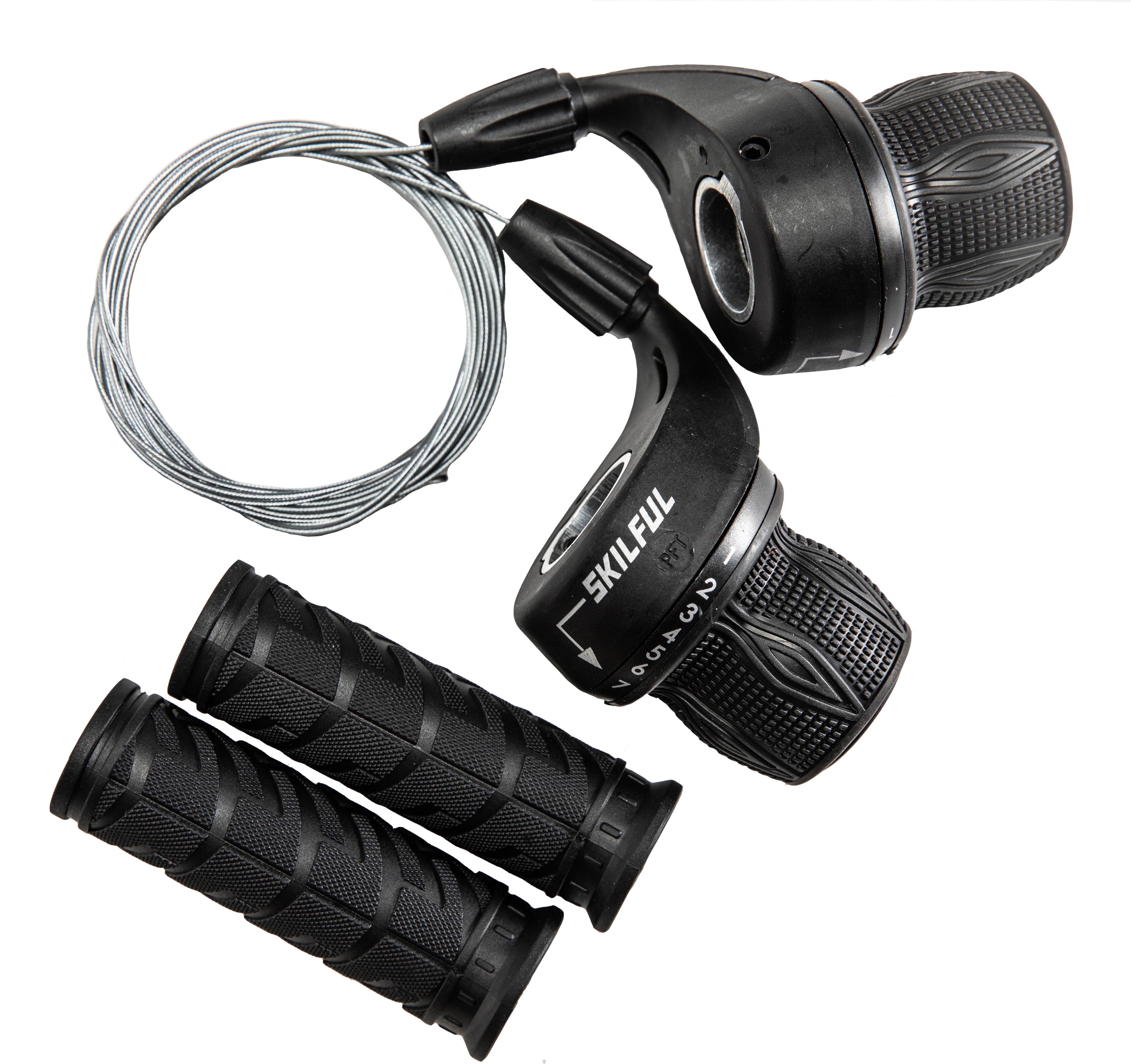 MEGHNA  3*7 Bicycles Gear Shifter Lever with  handlebar Grips ,  for Mountain  Bike (Pair) 3 Speed(Left)*7 Speed(Right)