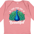 thumbnail image 4 of Inktastic Peacock Girls Long Sleeve Baby Bodysuit, 4 of 5
