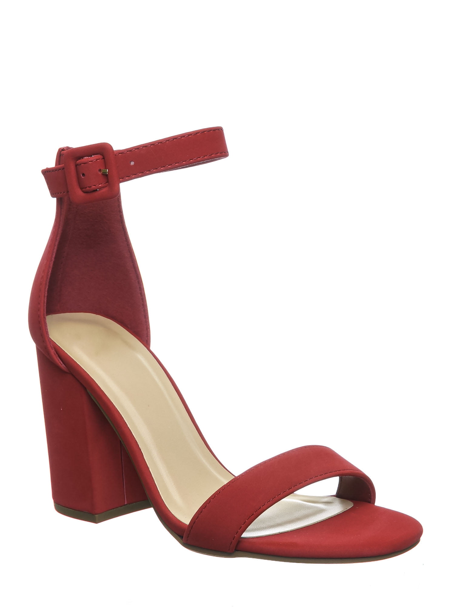 Iris Open Toe Chunky Heel Sandals Womens 2 Piece Ankle Strap Dress