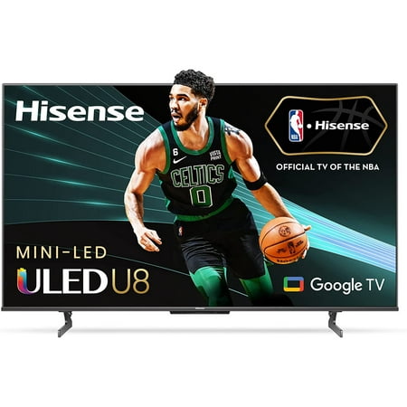 Hisense 65U8H QLED U8H Series Quantum 4K ULED Mini-LED 65-Inch Class Google Smart TV with Alexa Compatibility, Quantum Dot, 1500-nit HDR10+, Black - (Open Box)