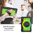 thumbnail image 2 of Case for Samsung Galaxy Tab S8 Plus/S7 FE/S7 Plus 12.4 Inch with Screen Protector, 360 Degree Rotating Kickstand Hand Strap Heavy Duty Shockproof Cover with Shoulder Strap, Lime PC, 2 of 7