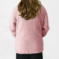 thumbnail image 5 of Htigea Clearance Womens Winter Sherpa Fleece Button Jacket Coat Loose Long Sleeve Outwear Fall Savings Pink,L, 5 of 6