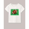 thumbnail image 1 of T-shirt Imprimé Rugby Garçon et Fille, Haut à Manches Courtes Col Rond, Vêtements d'Été pour Enfants, Cadeaux de Rentrée, 1 of 6