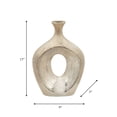 thumbnail image 5 of Elegant Ceramic Vase with Hollow Center for Living Room Decor - Contemporary Flower Vase for Home Decor and Room Display - Sculptural Accent for Bedroom, House, Office and Table - 13", Gold, 5 of 17