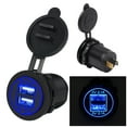 thumbnail image 2 of Viflosae Clearance 5V 4.2A USB Charger Socket Adapter Power Outlet for 12V 24V Motorcycle Car Weekly Deals, 2 of 9
