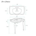 thumbnail image 5 of Santorini 40" Rectangle 3-Hole Widespread Console Sink, 5 of 8