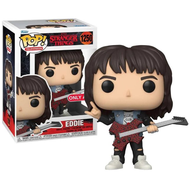 FUNKO POP-figuras de acción de Stranger Things, juguetes de vinilo de la temporada 4 #1250, figuras de acción de Eddie, regalos para niños, muñecos de la serie de televisión