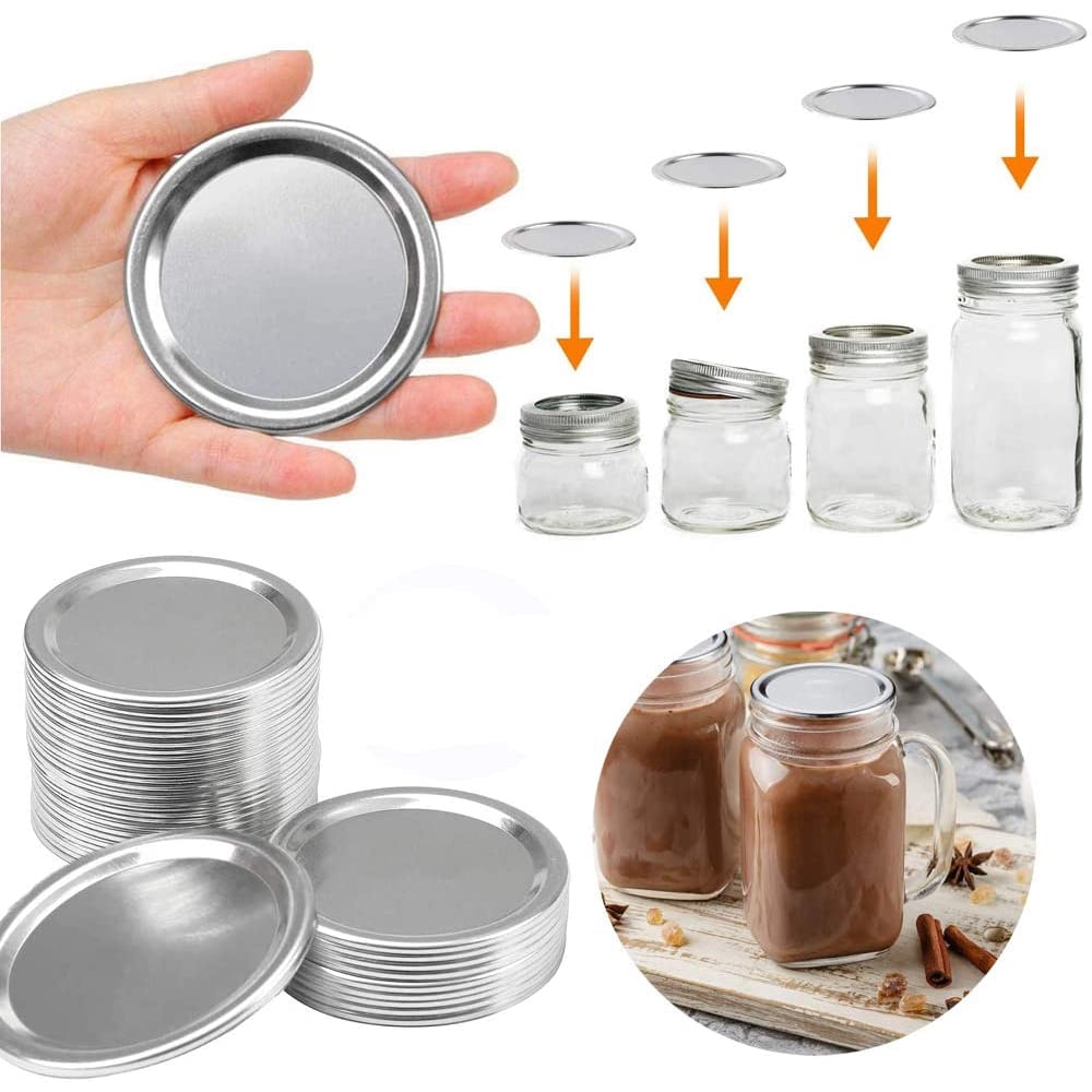 24/48/72 Pcs Wide Mouth Canning Lids, SplitType Lids for Mason Jar