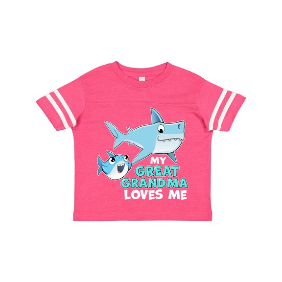 Inktastic My Great Grandma Loves Me with Cute Sharks Boys or Girls Toddler T-Shirt