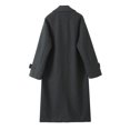 thumbnail image 4 of HH TRAF 2024 Otoño Mujer Sólido Casual Abrigo Suelto Abrigo de Mujer Cruzado Cuello Vuelto Diseño de Bolsillos Abrigos, 4 of 4