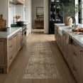 thumbnail image 3 of BERTHMEER 2'x6' Runner Rugs for Hallway Entryway Bathroom Bedroom Kitchen Non Slip Washable Vintage Oriental Traditional Runner Rugs, Brown, 3 of 9