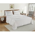 thumbnail image 2 of Draps en Coton Ultra Doux Ensemble de Draps Double Ensemble Pc Nombre de Fils Satin Literie Draps à Poches Profondes Draps Rafraîchissants Draps Format Double Ensemble de Lit Respirant (), 2 of 9