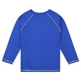 thumbnail image 3 of Boys Swim Shirt, UPF 50+ Long Sleeve Kids Rash Guard, Quick Dry Youth Rashguard, Solid Royal/Lime, Size 3T, 3 of 3