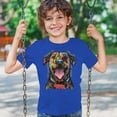 thumbnail image 3 of Tee Hunt My Favorite Breed is The One in Need Youth T-Shirt Dean Russo Dog Kids, Blue, Small, 3 of 5