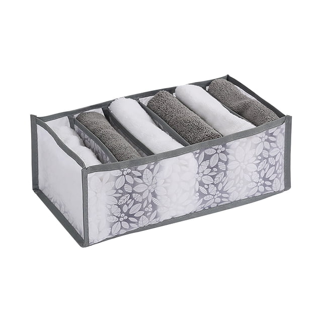 Agiferg Foldable Printed Mesh Underwear Shirt Leggings Jeans Drawer Storage Box