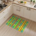 thumbnail image 2 of ODIKA 3'x5' Washable Accent Rug Pet Friendly, Non-Shedding Mat Memphis Abstract Retro Symmetrical Wavy Grid Interlocking Funky Flowing Dynamic for Bedside, Nursery Room, 2 of 7