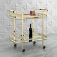thumbnail image 4 of Desserte-bar contemporaine à deux tablettes  – laiton, 4 of 7