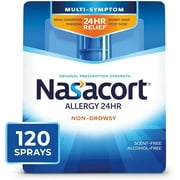 Nasacort 24HR Allergy Nasal Spray for Adults, Non-drowsy & Alcohol Free, 120 Sprays, 0.57 fl. oz.