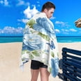 thumbnail image 5 of Quick-Dry Beach Towel 71x31in with Storage Bag, Sand Free Microfiber Towel for Travel, Swimming, Camping Beautiful Blue Orchids and Butterflies, 5 of 9