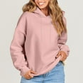 thumbnail image 4 of Xcmzpl Hoodies for Women Cute Color Block Hooded Sweatshirt Athletic Pullover Tops Comfort Long Sleeve Blouses Winter Fashion, 4 of 9