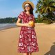 thumbnail image 4 of Disketp Ho Funny Christmas para Vestido de Manga Corta para Mujeres, Vestidos de Verano para Mujeres, Casual y Holgado para la Playa, 4 of 6