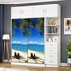 thumbnail image 5 of Simulación Paisaje costero 77x200cm Etiqueta de puerta 3D Bodega Foto Mural Trompe l'oeil Calcomanías de pared PVC Papel tapiz impermeable para dormitorio Baño Cocina Decoración Pegatinas de puerta, 5 of 5