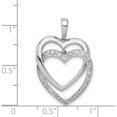thumbnail image 3 of 14K White Gold 1/10Ct. Diamond Double Heart Pendant Made In India pm4923-010-wa, 3 of 5